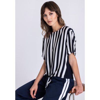 Tuzzi diva dámská blůza tmavě modrá s bílými pruhy – Zboží Mobilmania