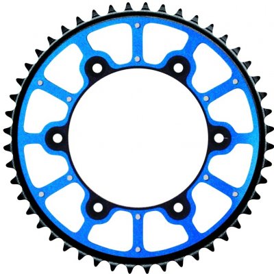 GROSSKOPF rozeta PRO EXtremE (ocel-hliník - DUAL RING / STEALTH) barva světle modrá 808 48 (80848) SUZUKI DRZ 400 00-24, RM 125/250, RMZ 250/450 (JTR808.48) (řetěz520) – Zbozi.Blesk.cz