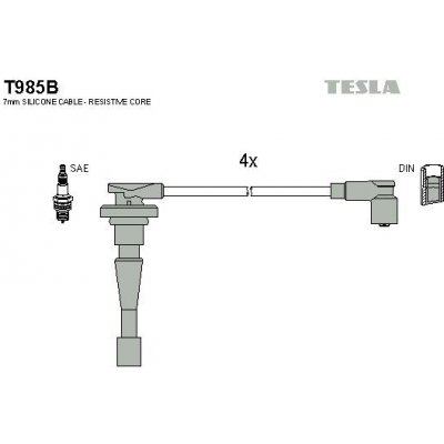 Sada kabelů pro zapalování TESLA T985B – Hledejceny.cz