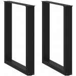 Omaxi 311238 Nohy k jídelnímu stolu ve tvaru U 2 ks černé 70 x 72-73 cm ocel – Zboží Dáma