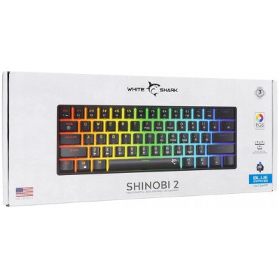 White Shark SHINOBI 2 Black Blue Switch GK-004211 – Zboží Mobilmania