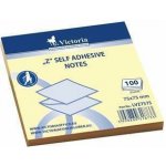 VICTORIA Samolepicí bloček Z, žlutá, 75 x 75 mm, 100 listů, VICTORIA ,balení 100 ks – Hledejceny.cz