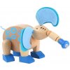 Dřevěná hračka Small Foot Malý slona modrá 6 cm