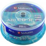 Verbatim CD-R 700MB 52x, Super AZO, spindle, 25ks (43352) – Zboží Živě