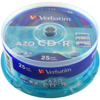 Verbatim CD-R 700MB 52x, Super AZO, spindle, 25ks (43352)