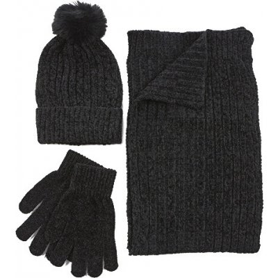 Verde Dámský set čepice šála a rukavice 06-1287 Black – Hledejceny.cz