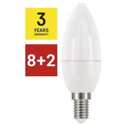 Emos 8 + 2 LED žárovka Classic Candle 5W E14 teplá bílá – Zbozi.Blesk.cz