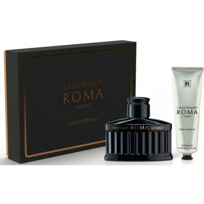 Laura Biagiotti i Roma Uomo Nero Estremo Intense EDP 125 ml + sprchový gél 100 ml – Hledejceny.cz
