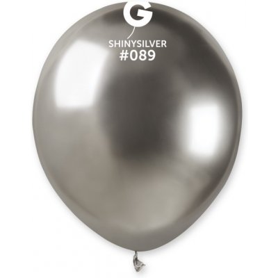 Gemar #089 Gemar Kulatý nafukovací balónek shiny stříbrná 13 cm – Zboží Dáma