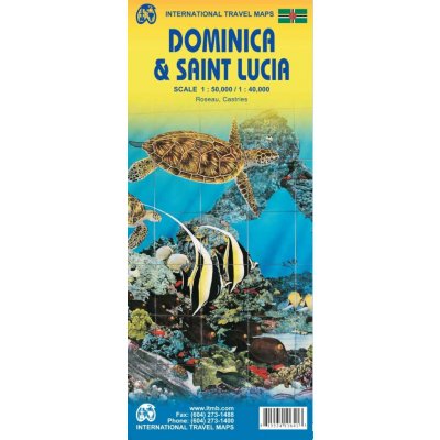 Dominica & St. Lucia 1:50t 1:40t mapa ITM – Hledejceny.cz