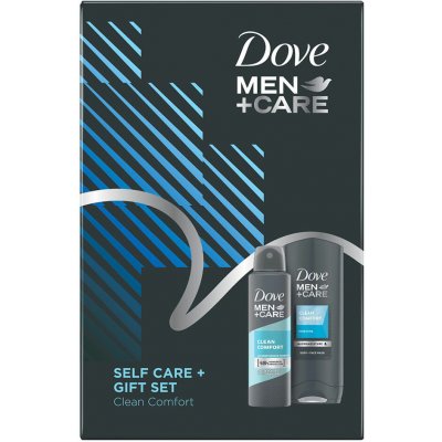 Dove Men + Care Clean Comfort sprchový gel 250 ml + deospray 150 ml dárková sada – Zbozi.Blesk.cz