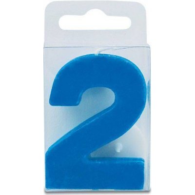 Stadter Svíčka ve tvaru číslice 2 mini modrá – Zboží Dáma