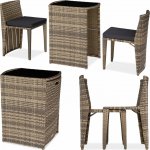 tectake 403769 ratanový set bistro hamburg - přírodní – Sleviste.cz