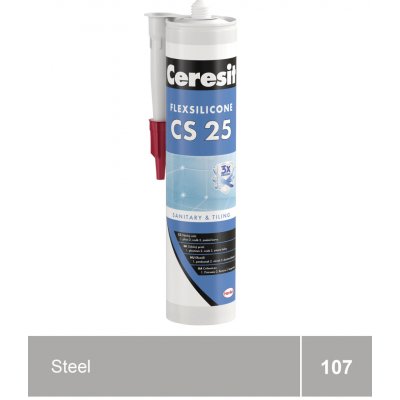 Ceresit CS 25 sanitární silikon 280 g steel – Hledejceny.cz