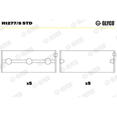 Hlavní ložiska klikového hřídele GLYCO H1277/5 STD – Sleviste.cz