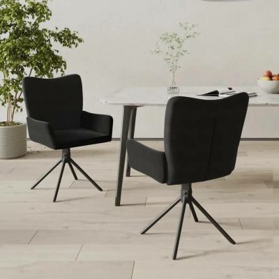 vidaXL 11461.344815 Otočné černé samet 2 ks – Sleviste.cz