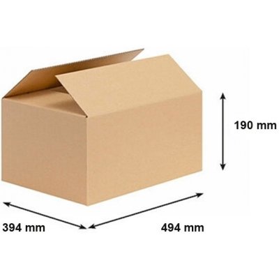 Obaly KREDO Kartonová krabice 500 x 400 x 200 mm 3VVL – Hledejceny.cz
