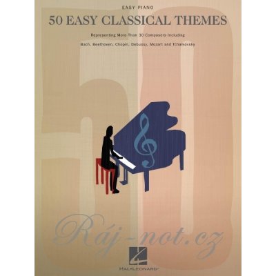 50 EASY CLASSICAL THEMES známé melodie klasické hudby ve snadné úpravě pro klavír