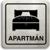 Piktogram ACCEPT Piktogram apartmán III - stříbrná tabulka - černý tisk