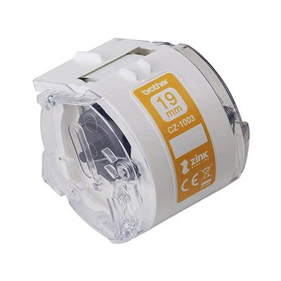 Papírová páska do štítkovače Brother 19mm x 5m, CZ1003, pro tiskárnu VC-500W, bílá – Zboží Živě