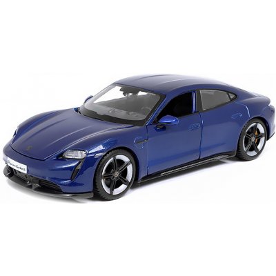 Bburago Porsche Taycan Turbo S 2019 modrá 1:24 – Zboží Mobilmania