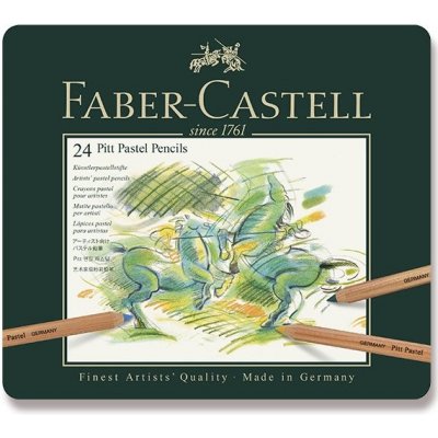 Faber-Castell Umělecké pastely Pitt Pastel plechová krabička 24 ks 112124 – Zboží Mobilmania
