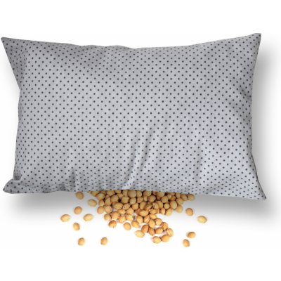 GADEO nahřívací třešňový polštářek POLKA DOTS, šedá 18x28 cm – Zboží Mobilmania