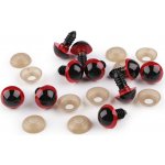 Oči s pojistkou Ø14 mm - červená (10 sada) – Sleviste.cz