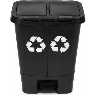 Multistore Dvoukomorový odpadkový koš 40 L na tříděný odpad MO-40C-1-K – Zboží Mobilmania