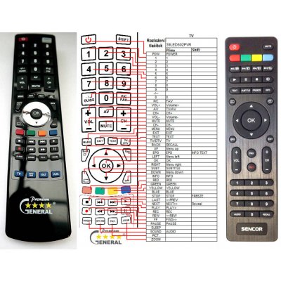 Dálkový ovladač General Sencor SLE24F55M4, SLE3255M4, SLE32F55M4, SLE40F55M4 – Hledejceny.cz