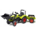 FALK Šlapací traktor Claas Arion 410 s nakladačem rypadlem a vlečkou – Zboží Mobilmania