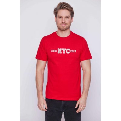 GloStory pánské tričko New York červená