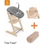 Stokke Set Tripp Trapp + Baby set + Newborn set Natural/Anthracite + deka Golden Sand – Zboží Dáma