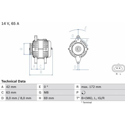 Generátor BOSCH 0 986 049 051 (0986049051) – Zbozi.Blesk.cz