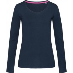 Stedman Tričko V-Neck T Claire LSL dlouhý rukáv dámské COT-059720k4501 Modrá marine