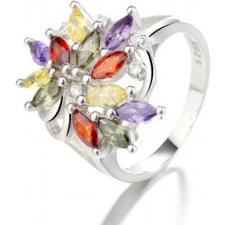 Majya Stříbrný prsten ALISSIA barevný květ 10081