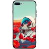 Pouzdro a kryt na mobilní telefon Apple Pouzdro Mobiwear Glossy Apple iPhone 7 Plus - G001G Astronautka v květech