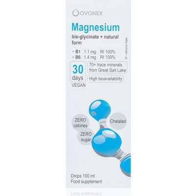 Ovonex Minerals7+ Liquid Magnesium kapky pro podporu snížení míry únavy a vyčerpání 100 ml