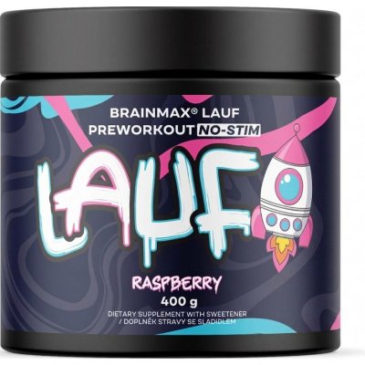 BrainMax LAUF Preworkout bez kofeinu 400 g – Zboží Mobilmania