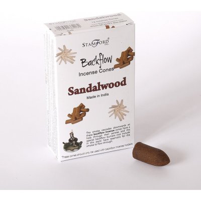 Ancient Wisdom Vonné kužely Stamford Tekoucí kouř Santalové dřevo 12 ks – Zboží Dáma