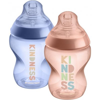 Tommee Tippee kojenecká láhev C2N 2 ks modrá+hnědá 260 ml – Zboží Mobilmania