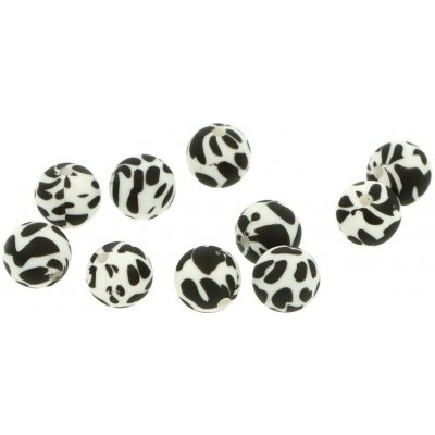 Natana silikonové korálky leopard bílá 12mm 10 ks – Zboží Dáma