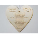 LYMFY | Dřevěná tabulka 17cm-Manželské desatero | přírodní dřevo – Hledejceny.cz