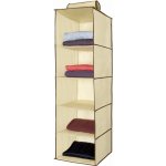 Verk 01334 Závěsný organizér s 5 přihrádkami 30x30x100cm béžová – Zboží Dáma