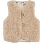 Vlnka dětská vlněná vesta s podšívkou hnědá – Zboží Dáma
