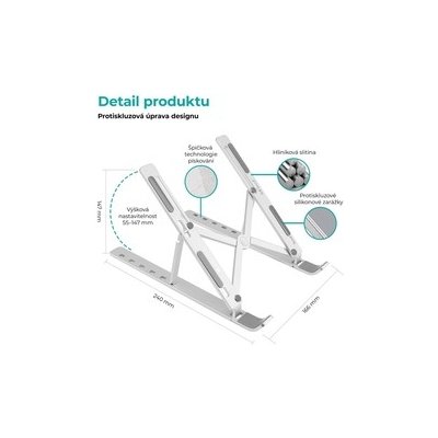 NTL PWS01 stojan na notebook do 17", 6 poloh – Zboží Živě