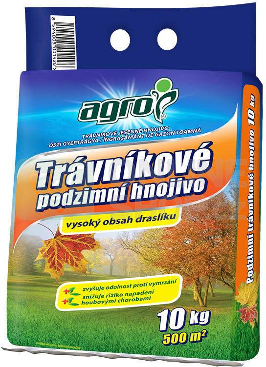 Agro Trávníkové hnojivo Podzim 10 kg pytel