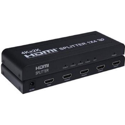 PremiumCord HDMI splitter 1-4 porty, kovové pouzdro, 4K, FULL HD, 3D KHSPLIT4B – Zboží Mobilmania