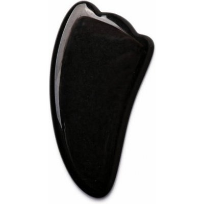 Nefertitis Gua sha z černého obsidiánu tvar ploutve NF36763 - délka cca 10,5 cm – Zboží Mobilmania