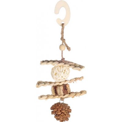 Karlie-Flamingo hračka pro hlodavce Sahra závěsná s míčkem ořechy ratanem a šiškou 10,5 x 5 x 24,5 cm – Hledejceny.cz
